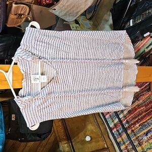 Striped Sleeveless Hoodie Top